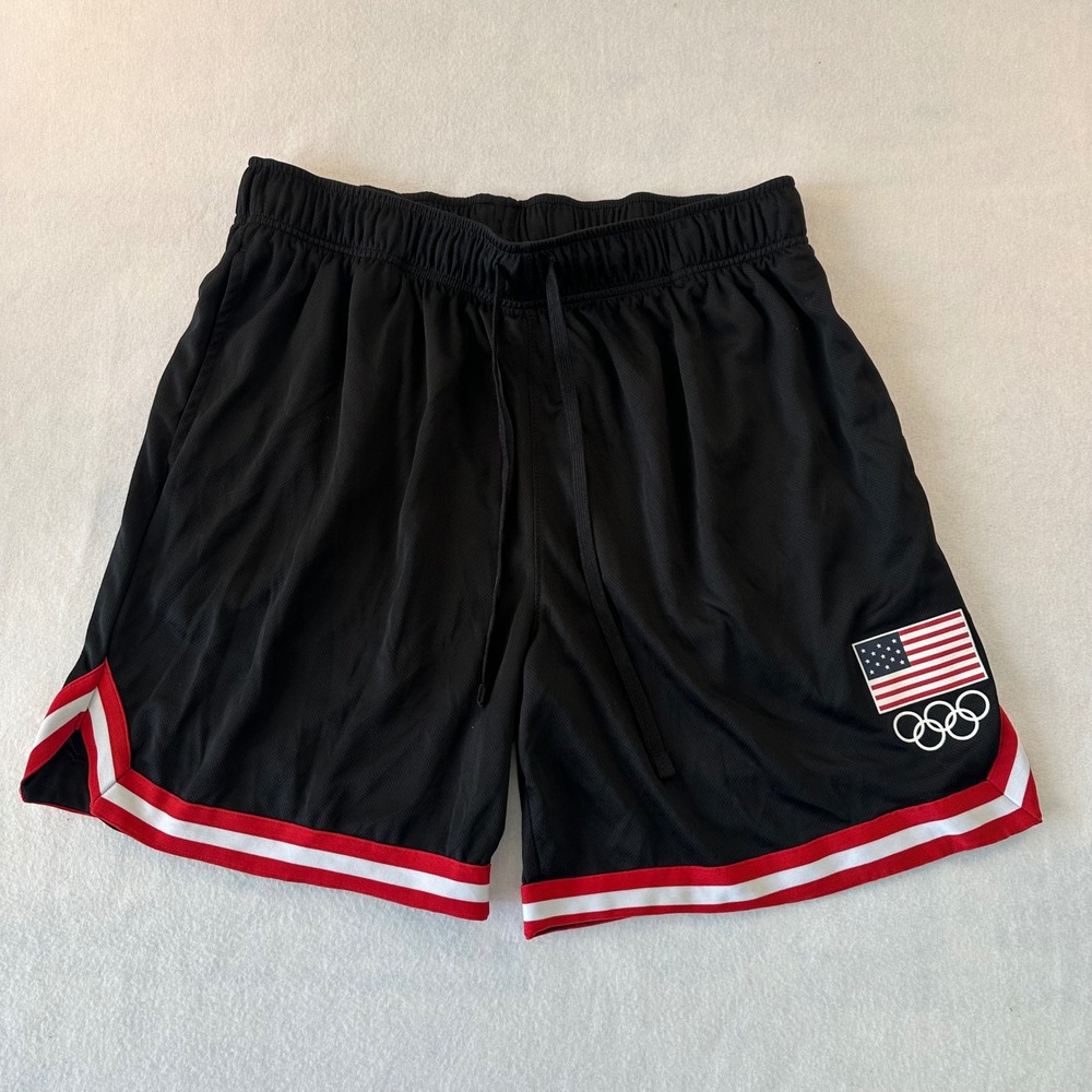 Team USA Olympic Basketball Shorts Mens XL Black Mesh 7 Inch Court S Outerstuff